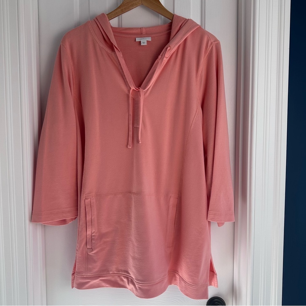 J Jill French Terry Hooded Tunic XL - Picture 2 of 8